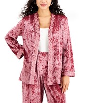 MSRP $60 Jm Collection Petite Embroidered Velvet Cardigan Pink Size Petite (PP) - £9.78 GBP