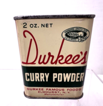 Durkee&#39;s Famous Foods Curry Powder Spice Tin Elmhurst NY 2 oz - €11,49 EUR