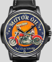 Motor Oil Retro Art Biker Stylish Rare Quality Wrist Watch - $54.00