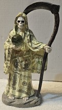 Grim Reaper Santa Muerte Ball Scythe Fantasy Mythical Money Figurine Statue - £24.54 GBP