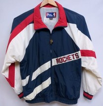 Houston Rockets Pro Player Jacket Men&#39;s XL Zip Front Banded Waist And Cuffs VTG - $185.25