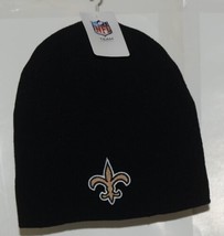 NFL Team Apparel Licensed New Orleans Saints Black Winter Cap - £14.32 GBP
