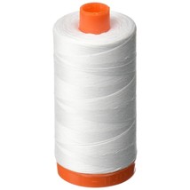Aurifil A1050-2024 Mako Cotton Thread Solid 50WT 1422Yds White - £19.74 GBP