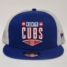 New Era Chicago Cubs 9FIFTY Snapback Trucker MLB Hat Cap Blue / White Adjustable - £23.64 GBP