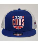 New Era Chicago Cubs 9FIFTY Snapback Trucker MLB Hat Cap Blue / White Ad... - £23.32 GBP