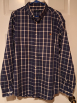 Southern Marsh Men XL Long Sleeve Button Shirt Blue Green White Plaid Co... - $27.16