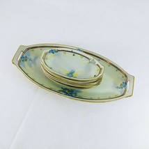 Nippon Celery Platter with 6 Salt / Dip Dishes Hand Painted Je Oh China Vintage - £62.34 GBP