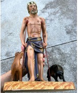 Vintage Religious Plaster Sculpture Saint St Lazarus Statue Catholic Rel... - $443.64 CAD