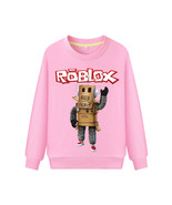 WM Roblox Kid Child Hoodie Pullover Sweatshirt Long Sleeve Pink Type Robot - £11.93 GBP