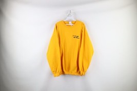 Vintage 90s Mens XL Faded Spell Out Sea Ray Boats Crewneck Sweatshirt Yellow - £38.79 GBP