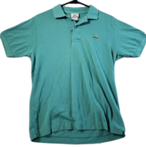 Lacoste Polo Shirt Mens Size M Green Knit Short Sleeve Crocodile Logo Collared - £13.40 GBP