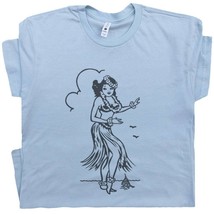 Hula Girl T Shirt Vintage Hawaiian T Shirts Nautical Hawaii Graphic Shirts Cool  - £15.02 GBP
