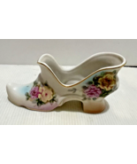 Reinhold Schlegelmilch Prussia Vintage porcelain shoe flowers gilded - $11.40