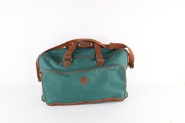 Vintage 90s Ralph Lauren Faded Leather Trim Large Handle Duffel Bag Weekender - £59.19 GBP