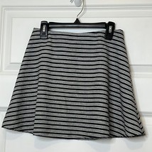 Zara Black White Striped Mini Stretch Skirt Small - £14.84 GBP