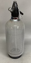 Vintage Large 14&quot; Syphon Seltzer Bottle Wire Chain Mesh Mixer - $24.75