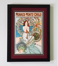 Alphonse Mucha Poster Monaco Monte Carlo Framed Poster - £43.96 GBP