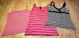 H&amp;M Women&#39;s Tank Top Lot Of 3 Size: Medium And Small Cute - £12.36 GBP