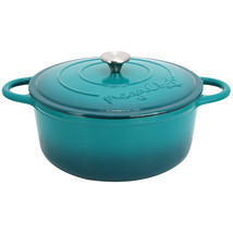 MegaChef 6.35 Quart Round Enameled Cast Iron Dutch Oven with Self Bastin... - $107.99