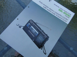 SONY WA-8000 Radio Cassette Corder Sales English Brochure Catalog  - £12.39 GBP