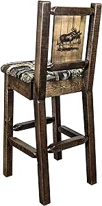 Montana Woodworks Homestead Collection Barstool with Woodland Upholstery... - $668.99