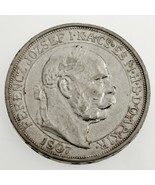 1907 Hongrie 5 Korona Pièce Argent Réamorçage 40th Anniversaire Au État - $4,485.99 MXN