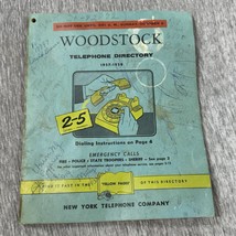 Vintage Woodstock, NY Telephone Directory Book 1957-1958 New York Genealogy - €59,31 EUR