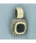 David Yurman Onyx Albion Pendant in Sterling Silver and 14k Yellow Gold - $381.25