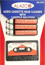 Audio Tape Cassette Head Cleaner W/ 3 Cleaning Fluids Care Wet Maintenance Kit b - £12.64 GBP