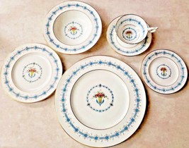 Coalport Queen Elizabeth 6 Piece Place Setting Pattern 9449 Vintage - £84.55 GBP