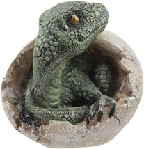 Jurassic Velociraptor And T-Rex Breaking Out Of Egg Dinosaur Figurine Set of 3 - £36.07 GBP