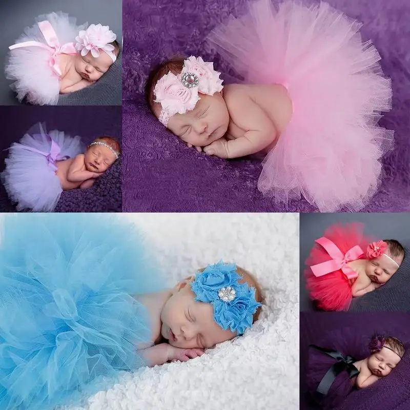  toddlers newborn dancewear kids costumes ballet skirts baby photography props headband thumb200