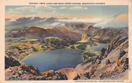 Antique Postcard Wyoming Twin Lakes and Rock Creek Canyon, Beartooth Hig... - £3.05 GBP