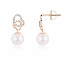 Authenticity Guarantee 
ANGARA 6MM Japanese Akoya Cultured Pearl Drop Earring... - £509.37 GBP