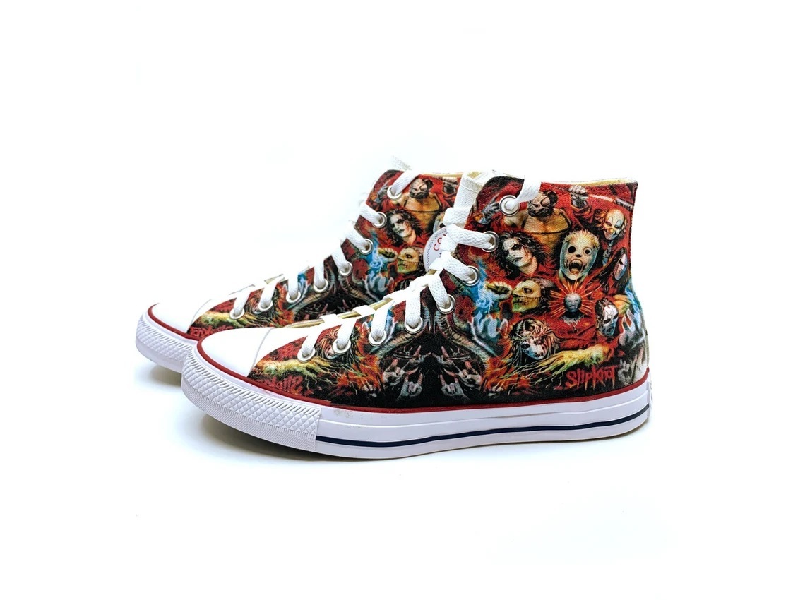 Slipknot Fan Art Custom Hand Made Hi Top and 40 similar items