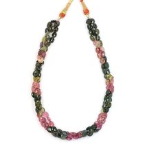 223.10 Carats TCW Multi-Color 3 Line Necklace (Including Silk Tassel) Watermelon - £788.18 GBP