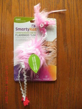 NEW SmartyKat Pink Flamingo Flop Catnip &amp; Silvervine Cat Toy kitty feath... - £4.75 GBP