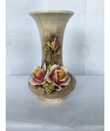 Rare Vintage BALLAMO ITALIAN PORCELIAN VASE decorated with roses BaSSaNo... - $174.45 CAD