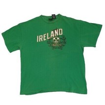 Distressed Ireland Emerald Isle T-Shirt XL Green Celtic Irish Clover Graphic Tee - £8.68 GBP