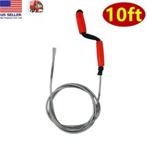 10ft DRAIN OPENER Spring Wire Rod Auger Snake Pipe To Unclog Sink, Toile... - $11.87