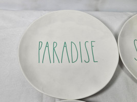 RAE DUNN Melamine Summer 8&quot; Plate Set Paradise Sunshine Good Vibes - £23.45 GBP