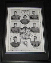 Vintage LSU Tigers Football Team Framed 10x14 Poster Official Repro - $49.49