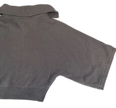 Forever 21 Gray Knit Cape Cardigan Sweater Short Sleeve Hooded Size S image 9