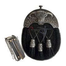 Scottish Kilt Full Dress Sporran Buffalo Seal Skin Cantel Sporran Antique Unique - €104,05 EUR