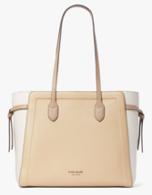 New Kate Spade Knott Colorblock Pebble Leather Large Tote Warm Stone Multi - £121.43 GBP