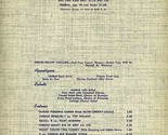 Big Spring Inn Dining Room Dinner Menu 1950&#39;s Smorgasbord - £13.98 GBP