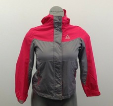 Gerry Jacket Girls Size Large Gray Pink Full Zip Long Sleeve Hooded Jacket - $13.85