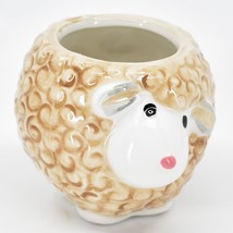 Ceramic Pottery Sheep Lamb Mini Succulent Air Plant Planter Pot with Drain Hole - £11.13 GBP
