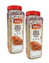 2 Packs Tone&#39;s Garlic Pepper Seasoning Blend, 21 Ounce Shaker - £22.34 GBP
