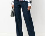 HELMUT LANG Femmes Jeans Jean Trouser Crease Solide Bleue Taille 25W I07... - $217.64